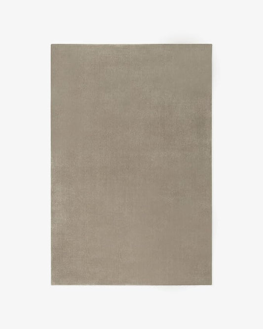 Hand-Tufted Wool Rectangle Area Rug – Soft Premium Wool Carpet for Living Room, Bedroom & Home Décor – 8X10 ft| Warm Grey – Durable, Non-Slip Backing, Handcrafted Rug