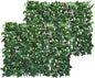 Expandable Fence Privacy Screen for Balcony Patio Outdoor,Decorative Faux Ivy Fencing Panel,Artificial Wax Gourd Leaf Hedges (Single Sided Leaves) (2, Green)