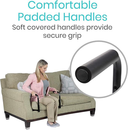 Vive Stand Assist - Mobility Standing Aid Rail for Couch, Chair - Assistance Handle for Patients, Elderly, Seniors and Disabled - Safety Grab Bar for Sitting, Sofa, Home - Adjustable, Portable Device