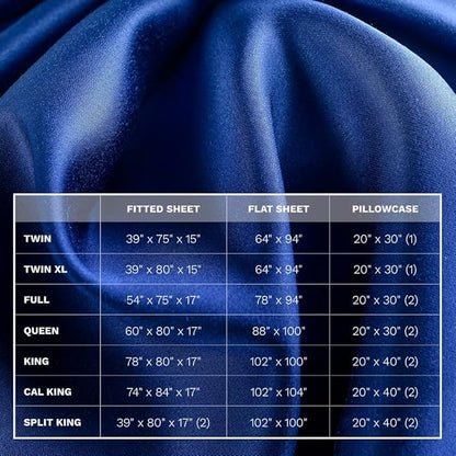 LUXOME 100% Rayon (Viscose) from Bamboo Pillowcase Set (Standard/Queen) | 400 Thread Count | Moisture-Wicking | Envelope Closure | Sapphire