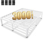 MAF 12 Inch King Metal Platform Bed Frame White with Round Corner Legs, Mattress Slide Stopper, 3000 LBS Heavy Duty Steel Slats Support, Noise Free, No Box Spring Needed, Easy Assembly