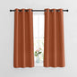 NICETOWN Blackout Burnt Orange Curtains for Kitchen 48 inches Long - Grommet Thermal Insulated Window Treatments Light Blocking Drapes for Bedroom/Girl Room, W37 x L48, 2 Panels