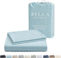 Bella Coterie Luxury Bamboo Viscose King Size Duvet Cover Set | 100% Organically Grown | Corner Ties | Ultra Soft | Cooling | Two Pillow Shams | 106 x 94 | No Insert [Coastal Blue]