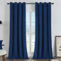 Joydeco Royal Blue 100% Blackout Curtains 96 Inch 2 Panels, Luxury Thermal Royal Blue Velvet Curtains for Bedroom Living Room, Soundproof Blackout Window Drapes, Grommet Top (52W x 96L)