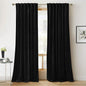 RYB HOME Velvet Closet Curtains 84 inches, Room Darkening Thermal Insulated Privacy Back Tab Drapes for Doorway Enterway, Dormitory, Black, W 42 x L 84 inches, 2 Panels Set