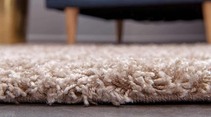 Unique Loom Solid Shag Collection Area Rug (8' x 11' Rectangle, Taupe)
