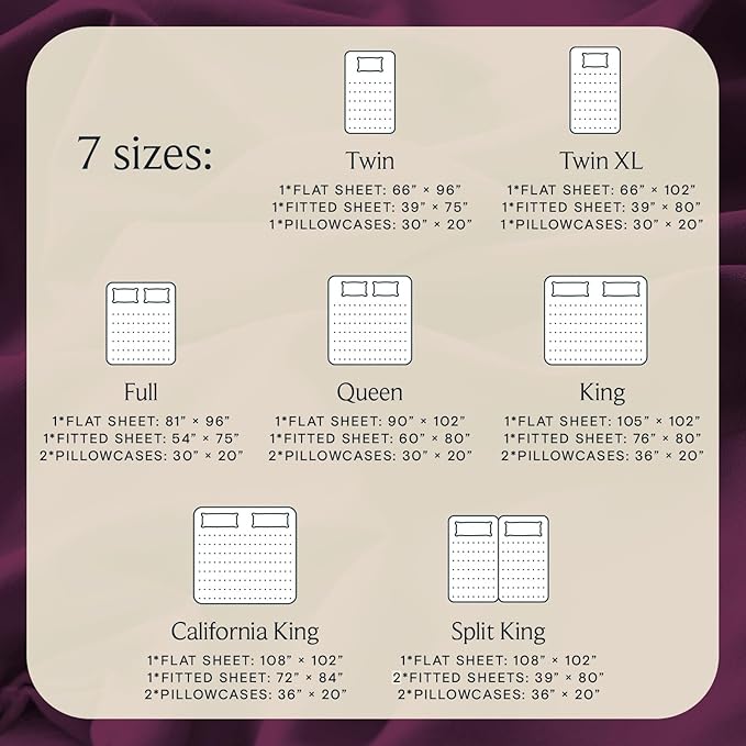 LuxClub 4 PC Full Sheet Set, Deep Pockets Wrinkle Free Cooling Bed Sheets Hotel Bedding for Women, Men, Kids & Teens, Includes 1 Fitted Sheet, 1 Flat Sheet and 2 Pillowcases-Soft Eggplant