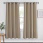 NICETOWN Blackout Curtain Drape 72 inch Long - Grommet Noise Reducing Thermal Insulated Modern Window Treatments for Bedroom Living Room (1 Panel, 52 x 72 Inch, Taupe)