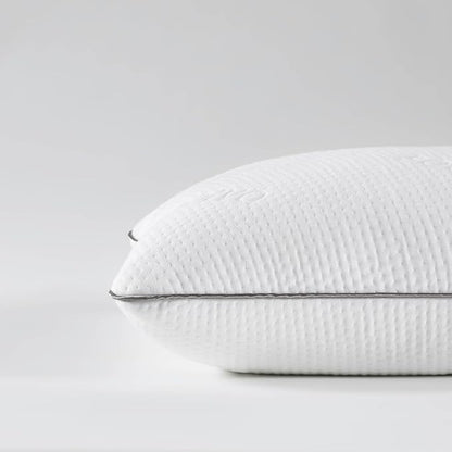 Saatva Cloud Memory Foam Pillow - Gel-Infused Shredded Memory Foam Fill - Lofty & Contouring Pillow - for Any Sleep Position - 1 Pack, King (34"x16")