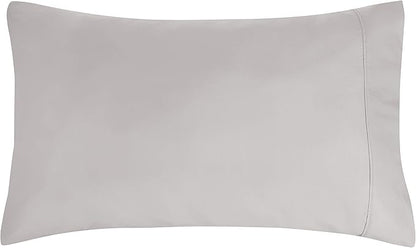 Amazon Basics Lightweight Super Soft Comfortable Easy Care Microfiber 4 Piece Bed Sheet Set with 14-Inch Deep Pockets, Queen, Light Gray, Solid