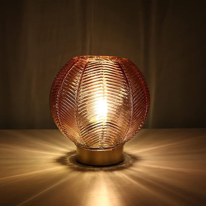 Battery Powered Lamp, Cordless Table Lamps Battery Operated Lamp for Bedside Nightstand, Small Lamps for Living Room Decorative Table Bedroom-Red