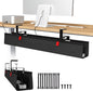 Univivi No Drill Under Desk Cable Management Tray, 36" Cord Organizer for Table, Clamp/Screw Mount Desk Cable Management, Premium Fabric Cable Management Tray for Office, Home