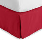 Bare Home Queen Bed Skirt - 15-Inch Tailored Drop Easy Fit - Bed Skirt for Queen Beds - Center & Corner Pleats (Queen, Red)