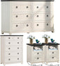 Bedroom Dresser and Nightstand Sets 4 Piece, Farmhouse 6 Drawers Dresser & 40.5" Tall Chest of Drawers,18" Nightstands with Charging Station,54" Wide Furniture Dressers for Bedroom,Living Room