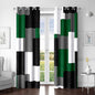 Green Blackout Curtains for Bedroom 96 inch Long 2 Panels Set Black Grey White Modern Abstract Geometric Black Out Curtains Insulated Room Darkening Window Drapes for Living Room, 52Wx96L