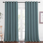 NICETOWN Blackout Greyish Blue Curtains & Drapes for Living Room - Thermal Insulated Solid Grommet Sound Reducing Energy Saving Window Treatments for Porch/Hall, 1 Panel, W66 x L90