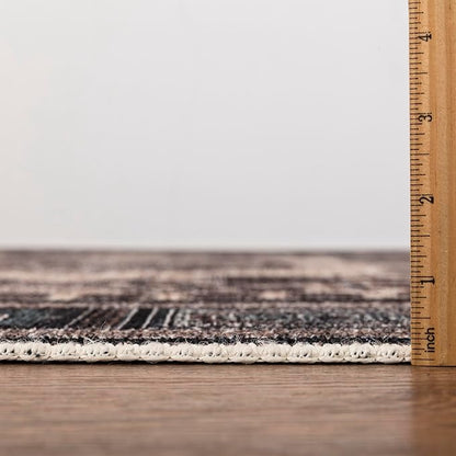 Keen Home Design 3x5 Rug - Machine Washable Entry Rug with Non-Slip Backing, Ideal for Enteryway, Kitchen, Bathroom, Laundry Room - Vintage, Easy Clean, Durable, Low Pile Rug - (3' x 5')