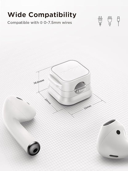 6 Pack Magnetic Cord Holder, Cord Organizer Cable Clip for Desk Management, JOYROOM Smooth Adjustable Cable Clip, Wire Holder Keeper Organizer for Home Office Desk Phone Car Wall Desktop Nightstand