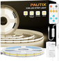 PAUTIX COB LED Strip Lights,UL Listed Dotless LED Lights with RF Remote,16.4ft Natural White 4000K Super Bright Dimmable Flexible Diffused LED Tape Light,Kitchen Cabinet,Office,Stairs,Shelf Lighting