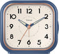4.5" Vintage Retro Analog Alarm Clock, Super Silent Non Ticking Clock with Manual Light, Snooze, Battery Operated, Simply Design, for Living Room, Bedroom, Bedside, Desk(Blue)
