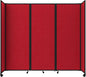 Versare Room Divider 360 Portable Wall Partition | Folding Panels | Large Freestanding Divider | Locking Wheels | Temporary Room Separator