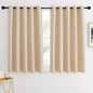 NICETOWN Bedroom Blackout Window Curtain 54 inches Length - Window Treatment Thermal Insulated Solid Grommet Room Darkening Drape for Bedroom (Biscotti Beige, 1 Panel, W66 x L54)