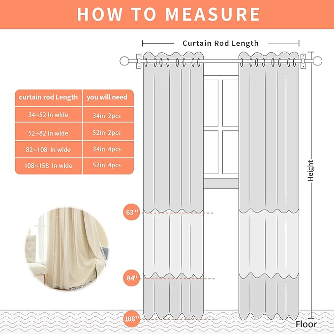 XiDi Curtains for Bedroom Decor Beige34/54/1