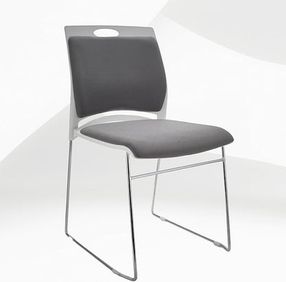80 Stackable Chairs - 1102LB Capacity Modern Reception Chairs for Home Office, Kitchen, Waiting & Multi-Purpose Rooms, Break Room, Training, Cafeteria