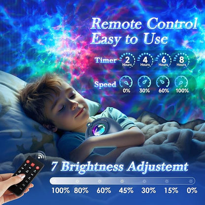 PIKOY INS Northern Lights Projector Star Projector Brown
