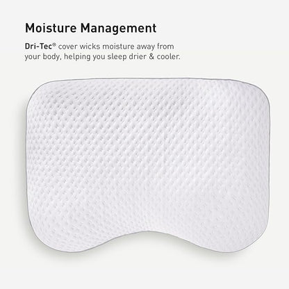 Bedgear Balance 3.X Cuddle Curve Performance Pillow – Extra Large Moisture Wicking Pillow for Sleeping, Lounging, Watching TV – Washable and Removable Cover – Pillowcase Included