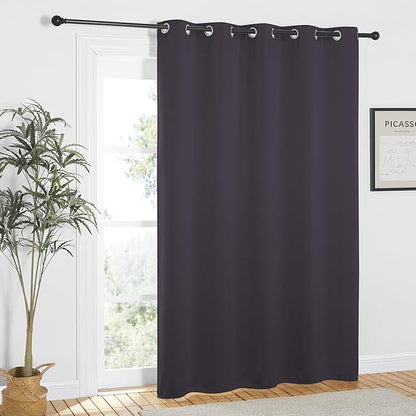 NICETOWN Greyish Purple Blackout Curtains 84 inch Length, Grommet Top Room Darkening Drapes for Bedroom Living Room, Light Blocking Window Covering for Privacy (W66 x L84 Inch, 1 Panel)