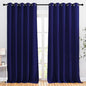 NICETOWN Blackout Room Divider Curtains 118 inches Long 2 Panels, Grommet Sliding Door Curtains Solid Window Treatments Sound Reducing for Living Room, W66 x L118, Navy Blue