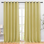 NICETOWN Room Darkening Curtains for Sliding Glass Door, Grommet Thermal Window Treatment Room Dividers Curtains for Living Room/Bedroom, Paler Yellow, 2 Panels, W66 x L102