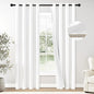ChrisDowa 100% Blackout Pure White Solid Curtains 96 Inches Long 2 Panels for Bedroom Living Room,Farmhouse Room Darkening Thermal Insulated Soundproof Grommet Top Window Treatment Drapes,52x96