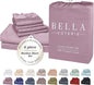 Bella Coterie 6 Piece Luxury Bamboo Viscose King Size Sheet Set | 100% Organically Grown | Cooling for Hot Sleepers | 18" Deep Pocket | Soft & Hypoallergenic | 4 Pillowcases [Lilac]