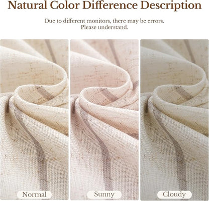 Plaid Pinch Pleated Curtains - Modern Luxury Linen Buffalo Blackout Drapes, Thermal Insulated Double Layer Window Panels for Living Room Bedroom, 90 Inches Long Brown 2 Panels Set