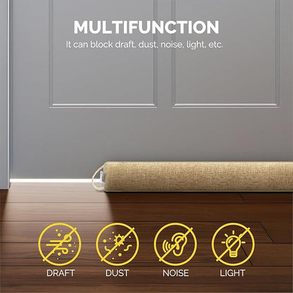fowong Door Draft Stopper 30 Inch Weighted Under Door Draft Blocker, Soundproofing Noise Stopper Block Cold Air/Wind/Breeze, Oatmeal
