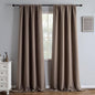 Blackout Curtains 90 Inch Length 2 Panels Set, Black Out Curtains for Bedroom 90 Inch Long, Rod Pocket Energy Saving Room Darkening Drapes for Living Room Window Khaki(W52 x L90)