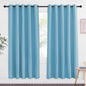 NICETOWN Teal Blue Blackout Curtains for Bedroom 72 Inches Long, Thermal Insulated Room Darkening Grommet Window Curtains for Living Room Nursery, 66 inch x 72 inche, 1 Panel