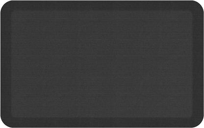 NewLife by GelPro Ergo-Foam Cushioned Anti-Fatigue Standing Kitchen Floor Mat, Padded Stain-Resistant, Waterproof, Non-Slip Comfort Padded Desk/Office Mat - 20" x 32", Grasscloth Charcoal