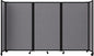 Versare Room Divider 360 Portable Wall Partition | Folding Panels | Large Freestanding Divider | Locking Wheels | Temporary Room Separator