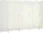 HOMCOM Room Divider, 8 Panel Folding Privacy Screen, 5.6' Tall Freestanding Wall Partition for Home Office, Bedroom, White