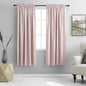 DONREN Light Pink Blackout Curtains 63 Inches Long for Nursery - Blush Thermal Insulated Room Darkening Curtain Panel Pair with Rod Pocket,52 x 63 Inches Long,2 Panels