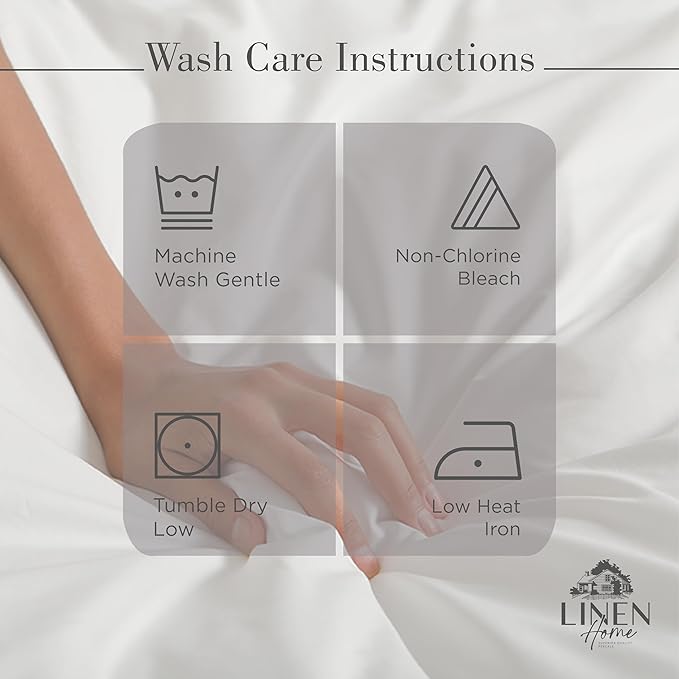 Linen Home 100% Cotton Percale Sheets Twin Size, Charcoal, Deep Pocket, 3 Pieces Set - 1 Flat, 1 Deep Pocket Fitted Sheet and 1 Pillowcase, Crisp Cool and Strong Bed Linen