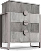 LGHM Fluted Dresser for Bedroom with 4 Drawers, Modern 4 Drawers Dressers with Semicylinder Fluted, Solid Chest of Drawers, 36" Tall Dresser with Bold Steel Frame, Metal Handles, Gray