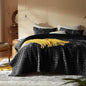 LEAONME Velvet Quilt King Size-98''x106'', Lightweight Black Velvet Comforter Set with 2 Pillow Shams, Soft Bedspread Coverlet Quilted Bedding Set for All Season