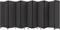 Versare Room Divider 360 Portable Wall Partition | Folding Panels | Large Freestanding Divider | Locking Wheels | Temporary Room Separator | 25' x 7'6'', Charcoal Gray