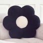 Kcvvcr Flower Pillow, Cute Daisy Decorative Pillow for Bed, Soft Home Decor Floor Seating Cushion (Black, 14.9 Inches)