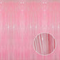 GOER 3.2 ft x 8.2 ft Foil Fringe Curtains Party Photo Backdrop Party Streamers for Birthday,Graduation,New Year Eve Decorations Wedding Decor(3 Packs,Candy Pink)