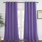 NICETOWN Blackout 108 inch Curtains for Sliding Glass Door, Grommet Thermal Insulated Room Darkening Window Treatment Sound Reducing Drapes for Room Divider, 1 Panel, W52 x L108, Lilac Purple